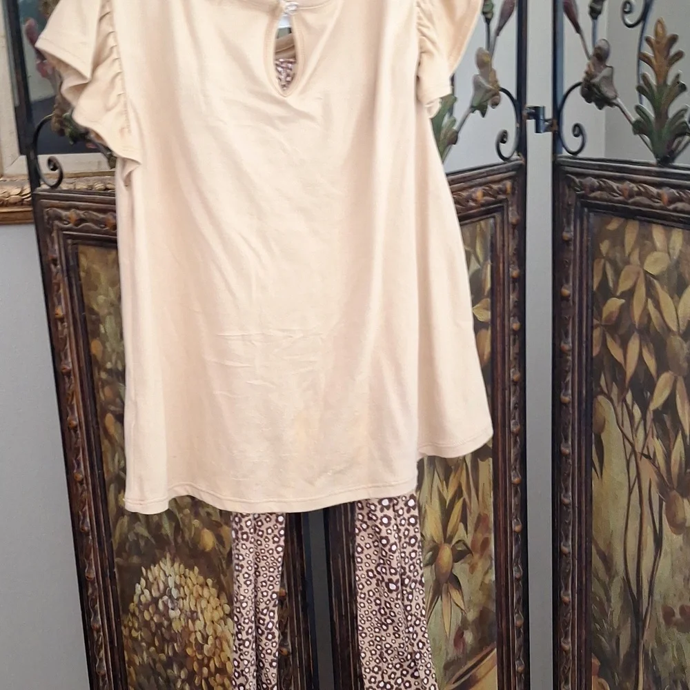 btween Lace-Trim Beige Top - Picture 3 of 3